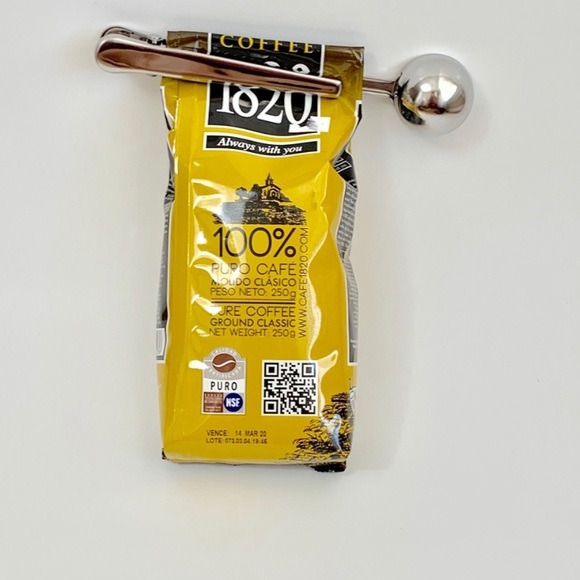 {1 LEFT} Stainless Steel Coffee Scoop Bag Sealer - Picture 2 of 5